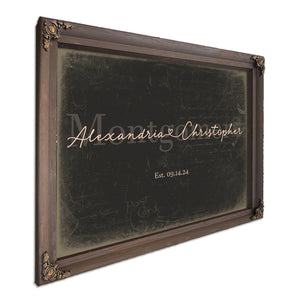 Personalized Anniversary Gift, Family Name Sign with First Names, Charcoal & Blush, image 7