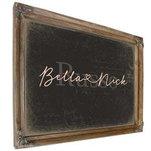 Mr & Mrs Last Name Sign, Personalized Wedding Gift, Charcoal & Blush, image 6