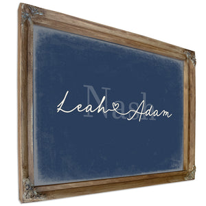 Personalized Anniversary Gift, Family Name Sign with First Names, Denim Americana, image 6