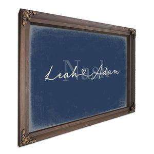Personalized Anniversary Gift, Family Name Sign with First Names, Denim Americana, image 7
