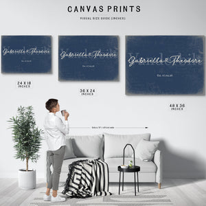 Mr & Mrs Last Name Sign, Personalized Wedding Gift, Denim Americana, image 10