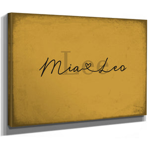 Custom Last Name Sign for Couples, Est. Wedding Date, Mustard & Black, image 8