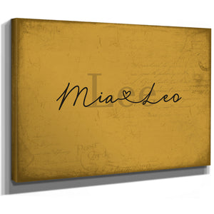 Custom Last Name Sign for Couples, Est. Wedding Date, Mustard & Black, image 8