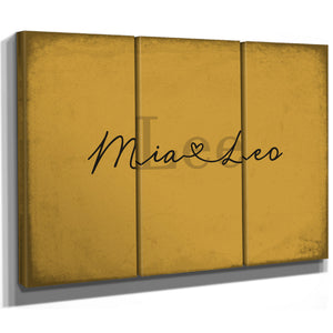Custom Last Name Sign for Couples, Est. Wedding Date, Mustard & Black, image 14