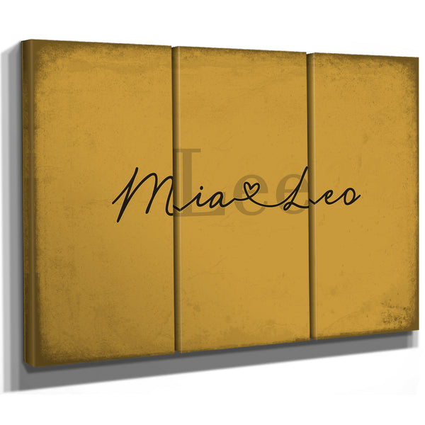 Custom Last Name Sign for Couples, Est. Wedding Date, Mustard & Black, image 14