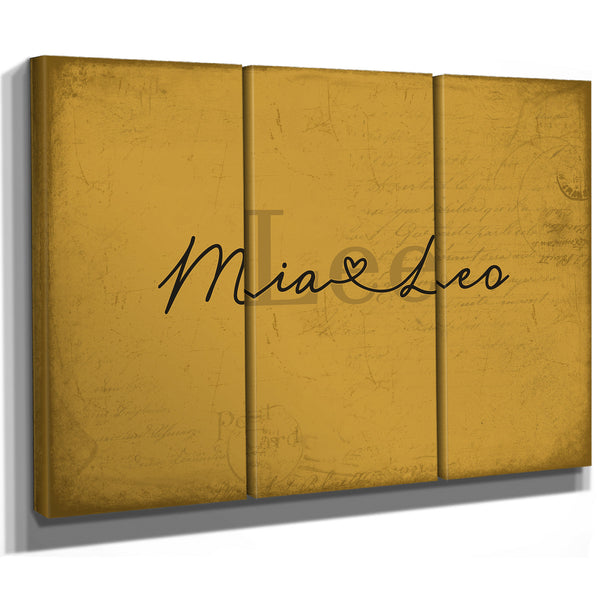 Custom Last Name Sign for Couples, Est. Wedding Date, Mustard & Black, image 14