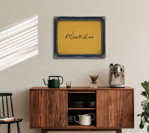 Custom Last Name Sign for Couples, Est. Wedding Date, Mustard & Black, image 15