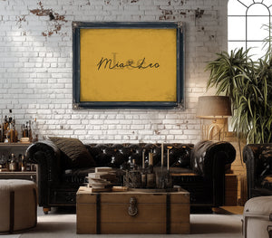 Custom Last Name Sign for Couples, Est. Wedding Date, Mustard & Black, image 18