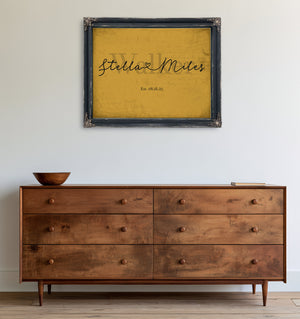 Mr & Mrs Last Name Sign, Personalized Wedding Gift, Mustard & Black, image 19