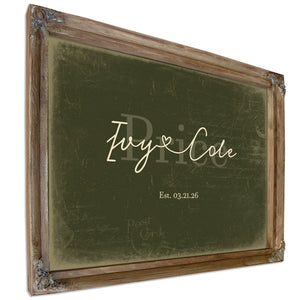 Personalized Anniversary Gift, Family Name Sign with First Names, Olive & Brick, image 6