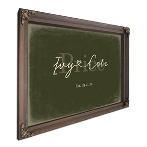 Personalized Anniversary Gift, Family Name Sign with First Names, Olive & Brick, image 7