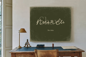 Mr & Mrs Last Name Sign, Personalized Wedding Gift, Olive & Brick, image 2