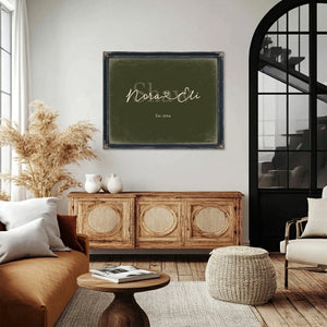 Mr & Mrs Last Name Sign, Personalized Wedding Gift, Olive & Brick, image 4