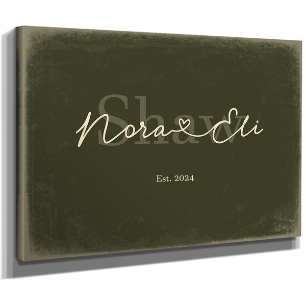 Mr & Mrs Last Name Sign, Personalized Wedding Gift, Olive & Brick, image 8