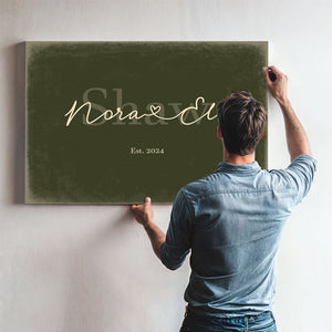 Mr & Mrs Last Name Sign, Personalized Wedding Gift, Olive & Brick, image 9
