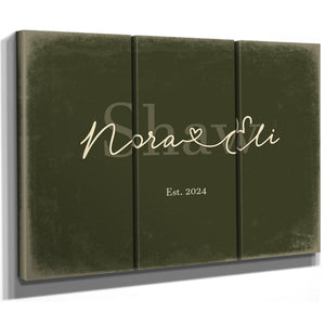 Mr & Mrs Last Name Sign, Personalized Wedding Gift, Olive & Brick, image 14