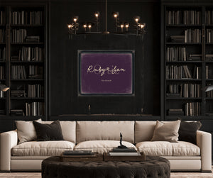 Custom Last Name Sign for Couples, Est. Wedding Date, Plum & Mustard, image 16