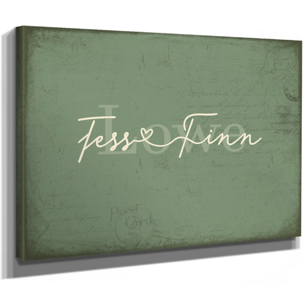 Personalized Anniversary Gift, Family Name Sign with First Names, Sage & Forest, image 8