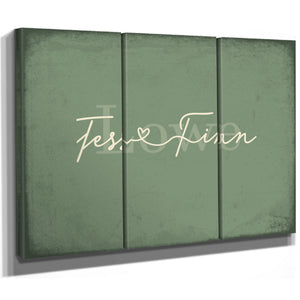Personalized Anniversary Gift, Family Name Sign with First Names, Sage & Forest, image 14