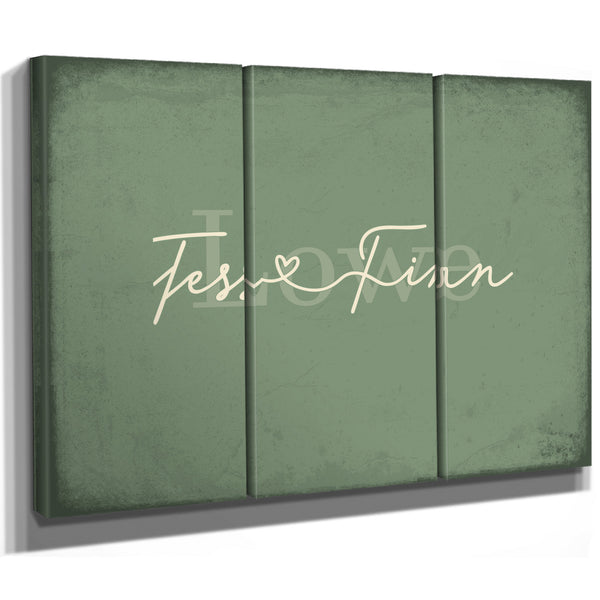 Personalized Anniversary Gift, Family Name Sign with First Names, Sage & Forest, image 14