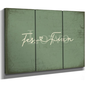 Personalized Anniversary Gift, Family Name Sign with First Names, Sage & Forest, image 14