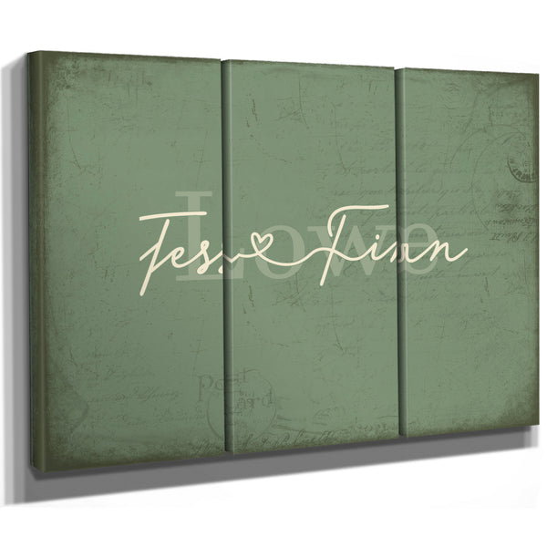 Personalized Anniversary Gift, Family Name Sign with First Names, Sage & Forest, image 14