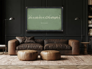 Mr & Mrs Last Name Sign, Personalized Wedding Gift, Sage & Forest, image 17
