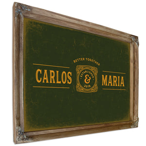 Personalized Couples Sign, Better Together, First Names and Year, image 6