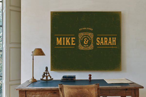 Personalized Couples Sign, Established, First Names and Year, image 2