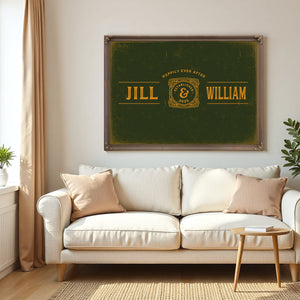 Personalized Couples Sign, Happily Ever After, First Names and Year, image 5