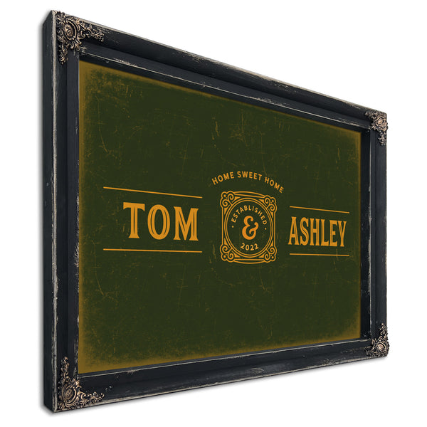 Personalized Couples Sign, Home Sweet Home, First Names and Year, image 8