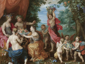 Jan Brueghel The Younger A Bacchanal With Ceres Bacchus And Venus By Jan Brueghel The Younger