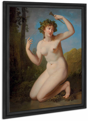 A Bacchante In A Wooded Grove By Jacques Antoine Vallin