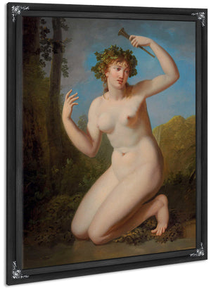 A Bacchante In A Wooded Grove By Jacques Antoine Vallin