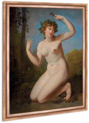 A Bacchante In A Wooded Grove By Jacques Antoine Vallin