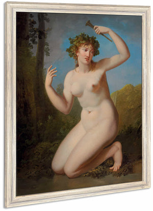 A Bacchante In A Wooded Grove By Jacques Antoine Vallin