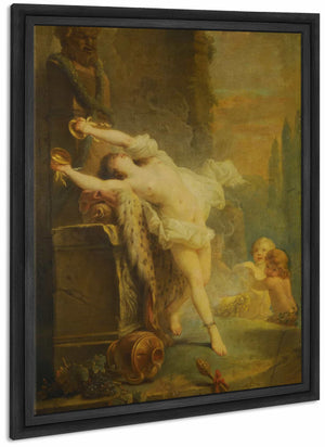 A Bacchante Playing The Cymbols Before A Statue Of Pan By Antoine Francois Callet