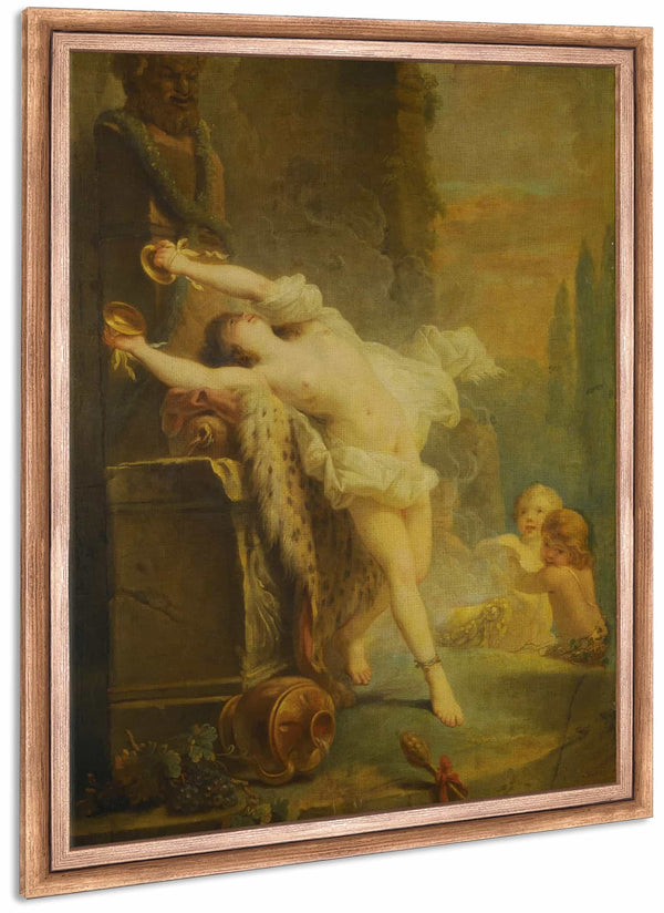 A Bacchante Playing The Cymbols Before A Statue Of Pan By Antoine Francois Callet