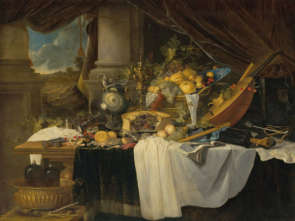 Jan Davidsz De Heem A Banquet Still Life By Jan Davidsz De Heem