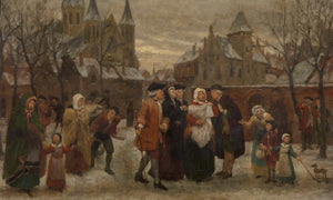 Felix De Vigne A Baptism In Flanders In The 18th Century (Study) (Circa 1862) By Felix De Vigne