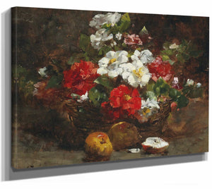 A Basket Full Of Flowers By Georges Jeannin