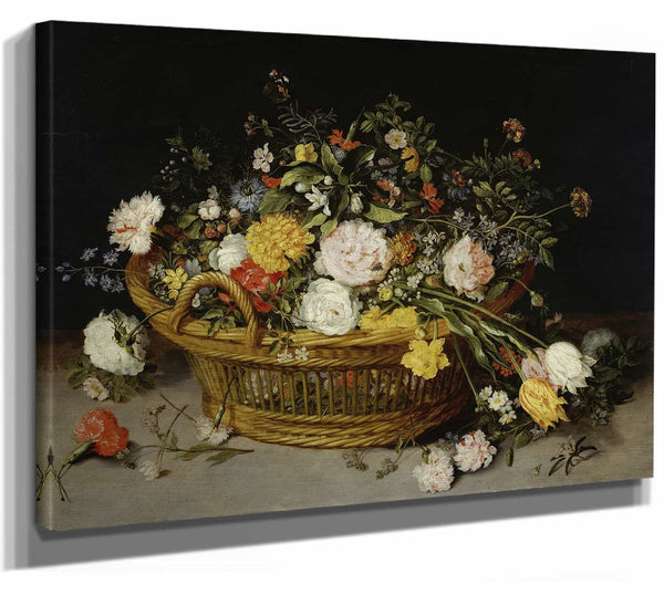 Jan Brueghel The Younger A Basket Of Flowers (1620s) By Jan Brueghel The Younger