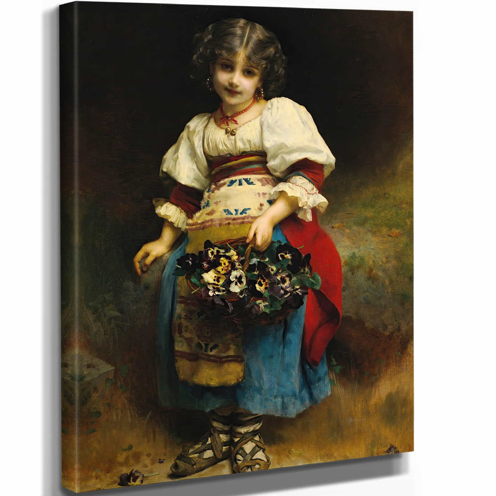 Etienne Adolphe Piot A Basket Of Flowers By Etienne Adolphe Piot