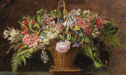 Sophie Dahn Fries A Basket With Alpine Flowers By Sophie Dahn Fries