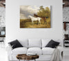 James Walsham Baldock A Bay And Grey Horse In A Landscape By James Walsham Baldock
