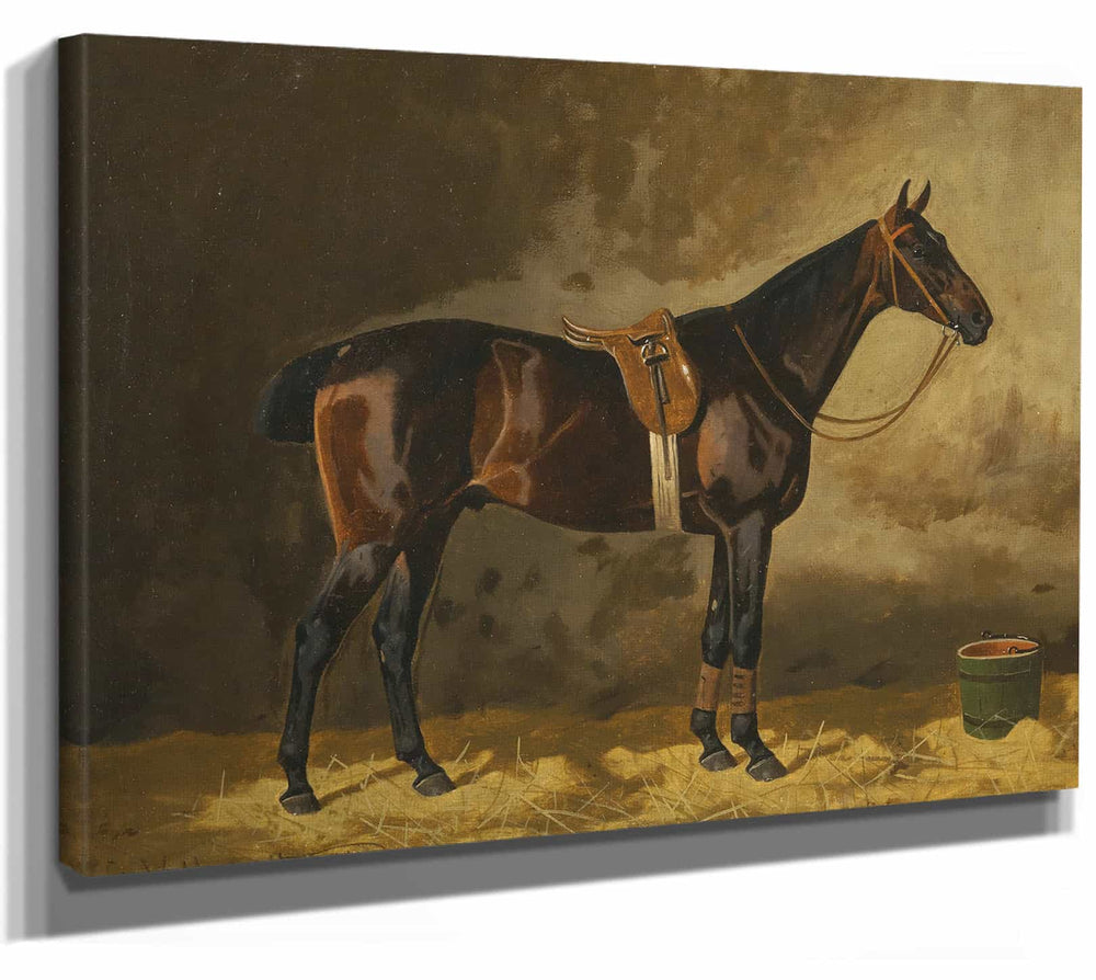 Emil Volkers A Bay Horse In A Stable By Emil Volkers 1