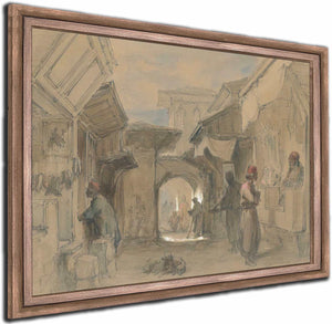 A Bazaar In Constantinople By Amadeo Preziosi