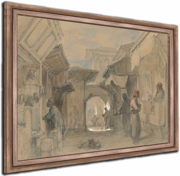 A Bazaar In Constantinople By Amadeo Preziosi