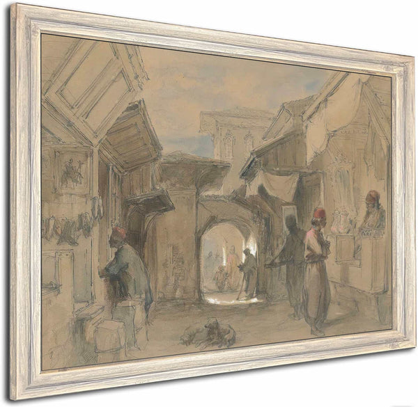 A Bazaar In Constantinople By Amadeo Preziosi