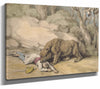Samuel Howitt A Bear Attacking A Fallen Indian By Samuel Howitt